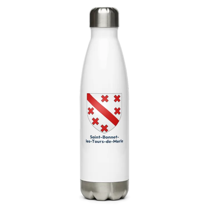 Gourde inox blason de Saint-Bonnet-les-Tours-de-Merle