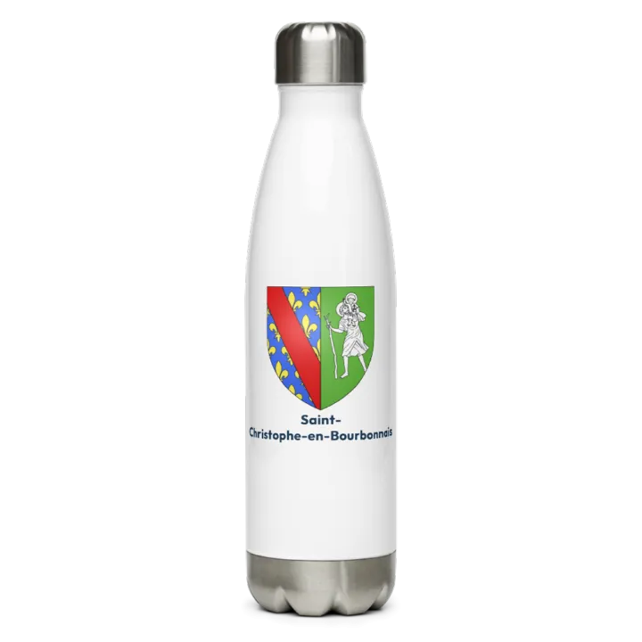 Gourde inox — blason de Saint-Christophe-en-Bourbonnais