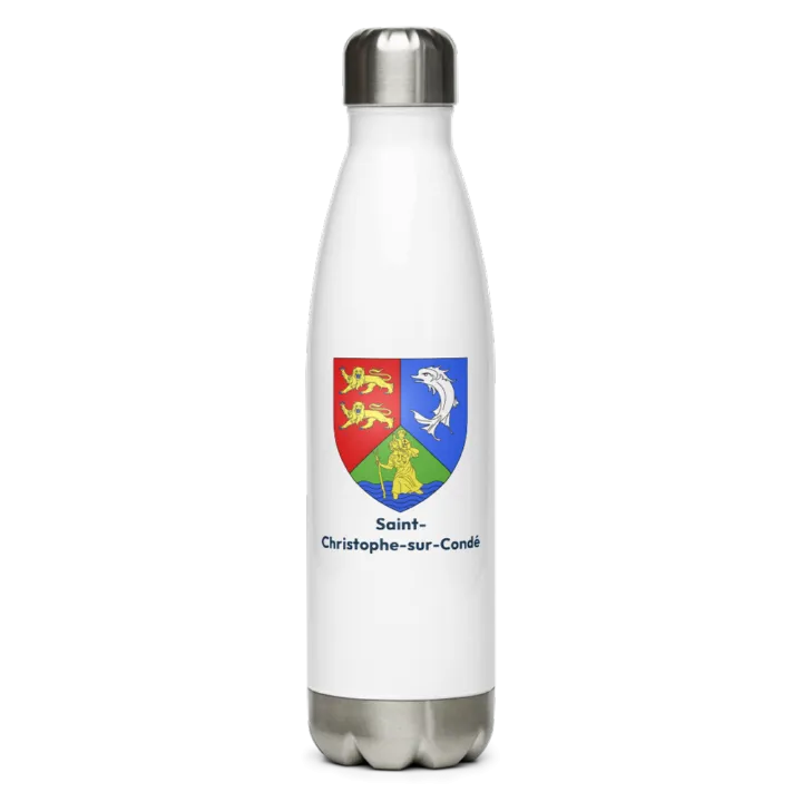 Gourde inox — blason de Saint-Christophe-sur-Condé