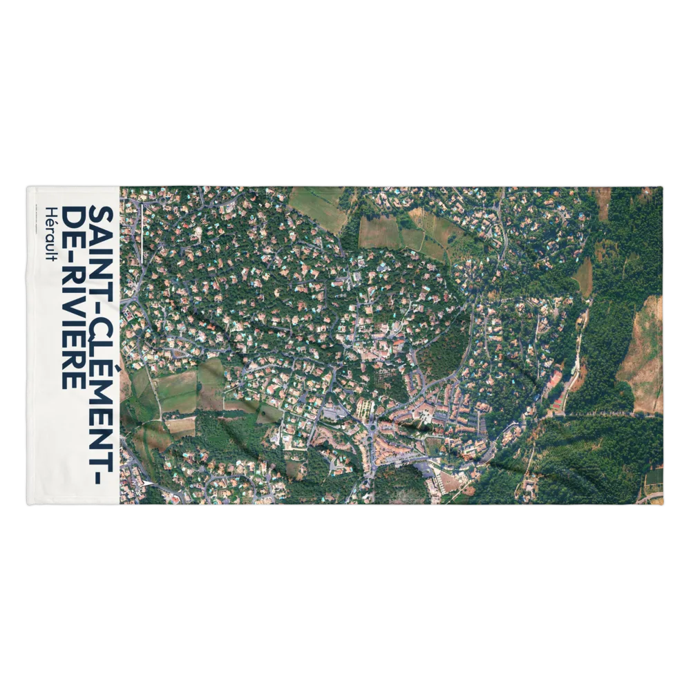 Serviette de plage — vue aérienne de Saint-Clément-de-Rivière
