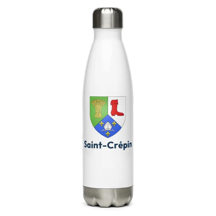Gourde inox — blason de Saint-Crépin
