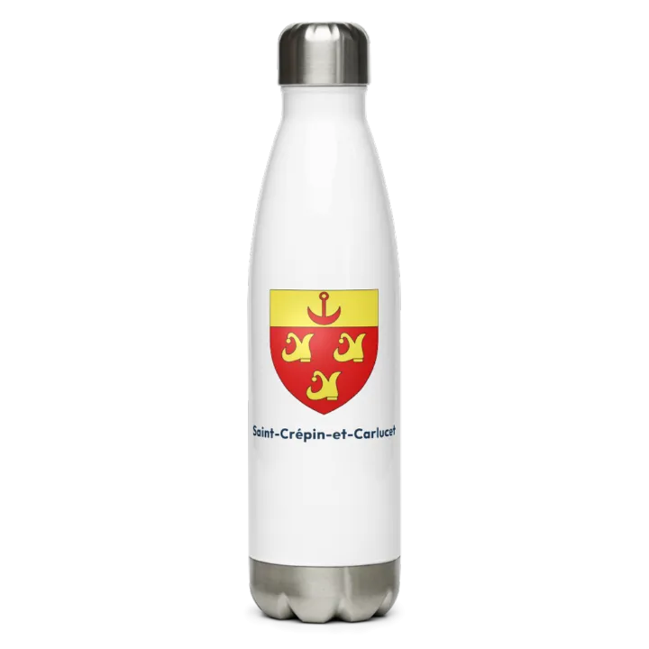 Gourde inox blason de Saint-Crépin-et-Carlucet