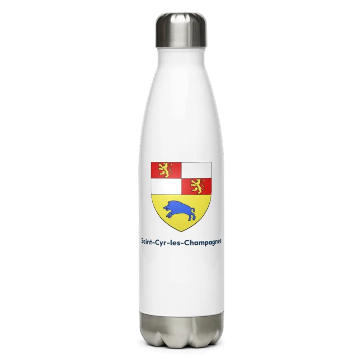 Gourde inox blason de Saint-Cyr-les-Champagnes