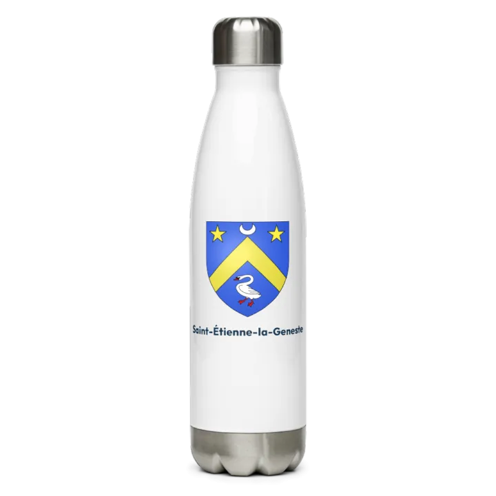 Gourde inox — blason de Saint-Étienne-la-Geneste
