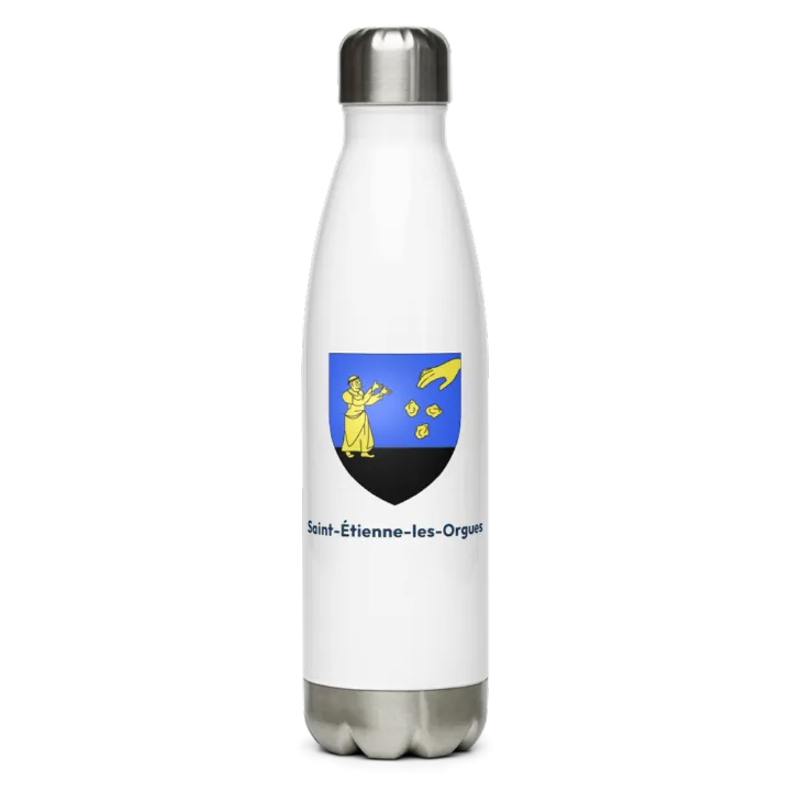 Gourde inox — blason de Saint-Étienne-les-Orgues