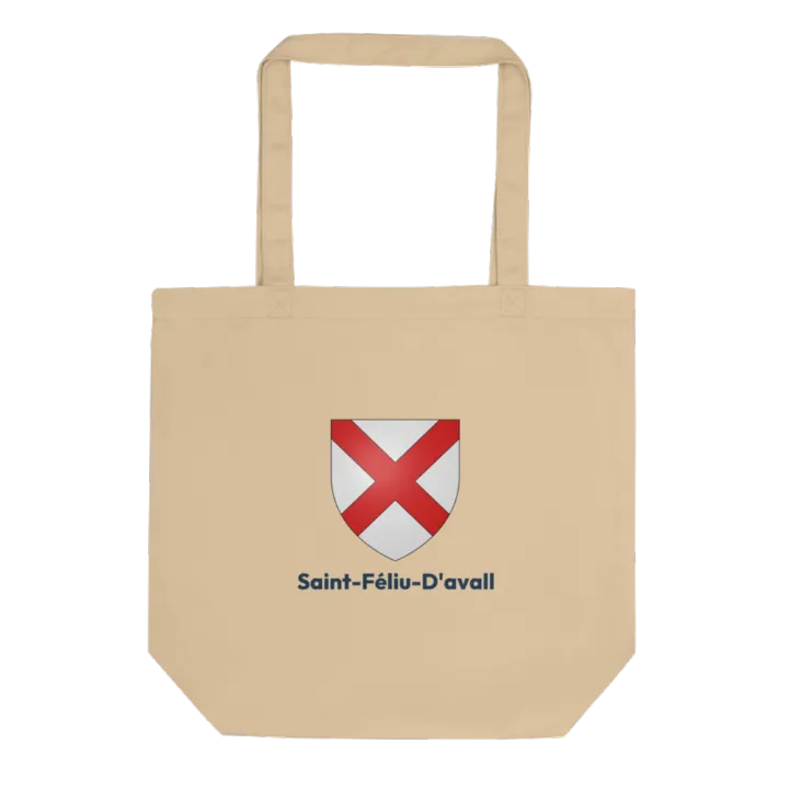 Tote bag coton bio — blason de Saint-Féliu-d'Avall
