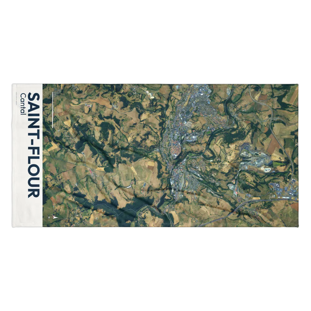 Serviette cartographique — carte de Saint-Flour