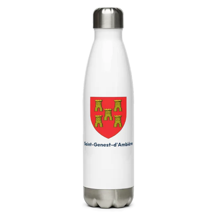 Gourde inox — blason de Saint-Genest-d'Ambière