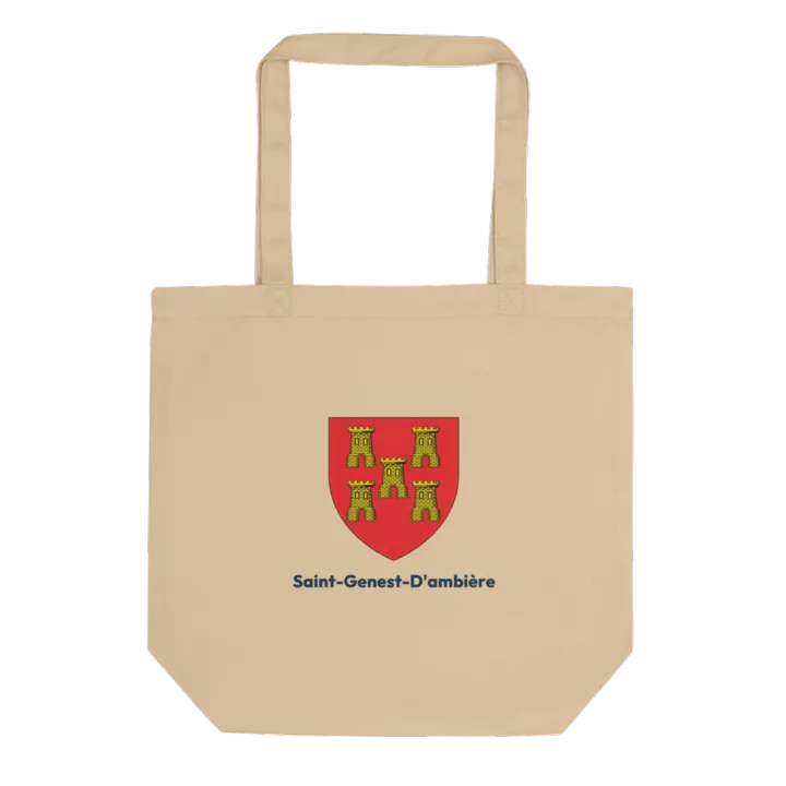 Tote bag coton bio — blason de Saint-Genest-d'Ambière