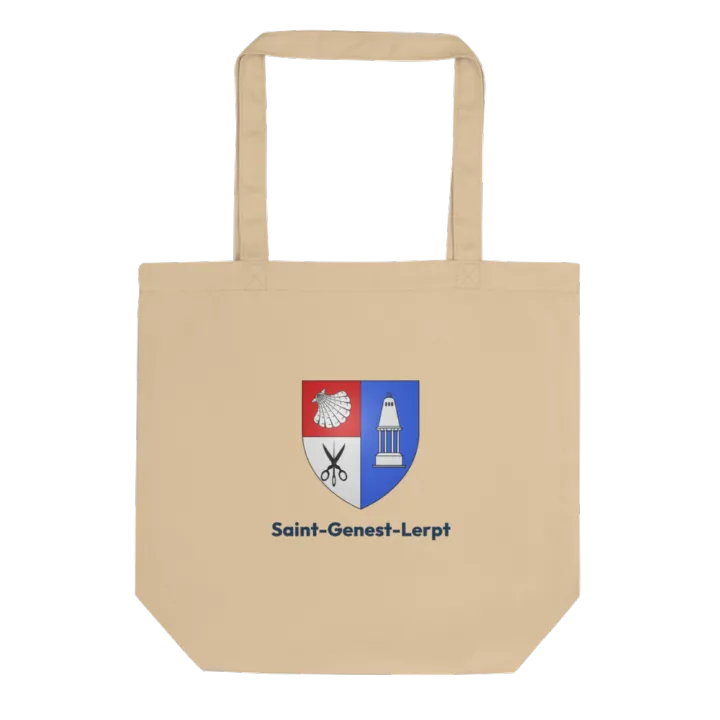 Tote bag coton bio — blason de Saint-Genest-Lerpt