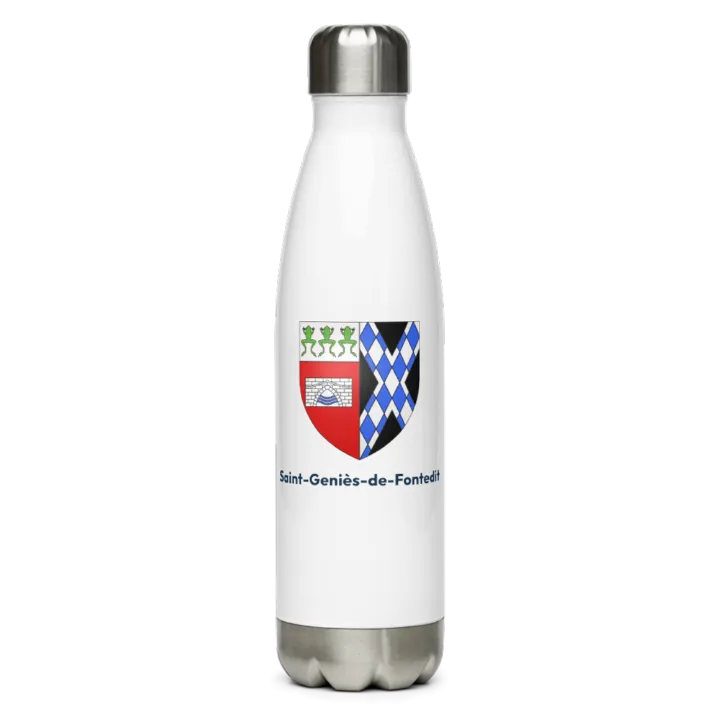 Gourde inox — blason de Saint-Geniès-de-Fontedit