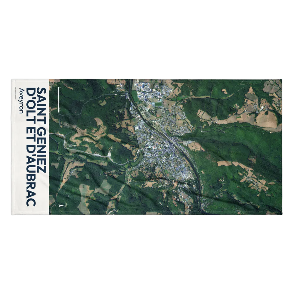 Serviette cartographique — carte de Saint Geniez d'Olt et d'Aubrac