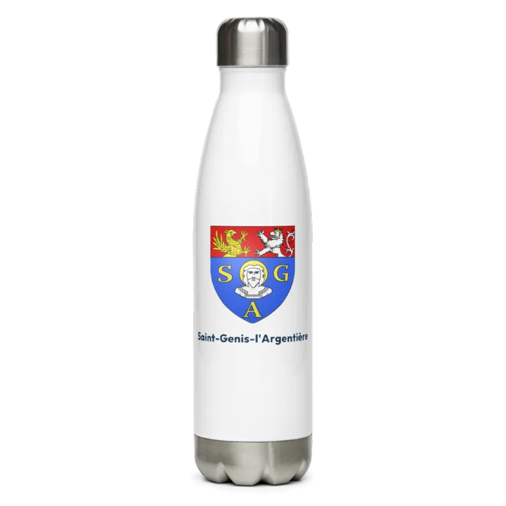 Gourde inox — blason de Saint-Genis-l'Argentière