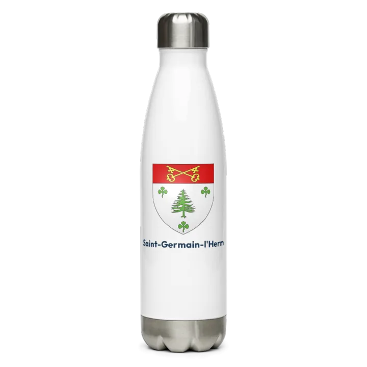 Gourde inox blason de Saint-Germain-l'Herm