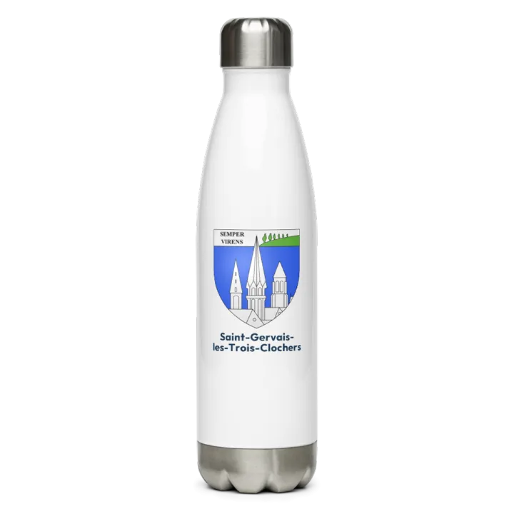 Gourde inox blason de Saint-Gervais-les-Trois-Clochers