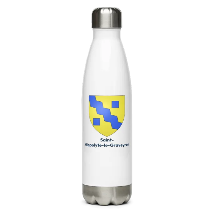 Gourde inox — blason de Saint-Hippolyte-le-Graveyron
