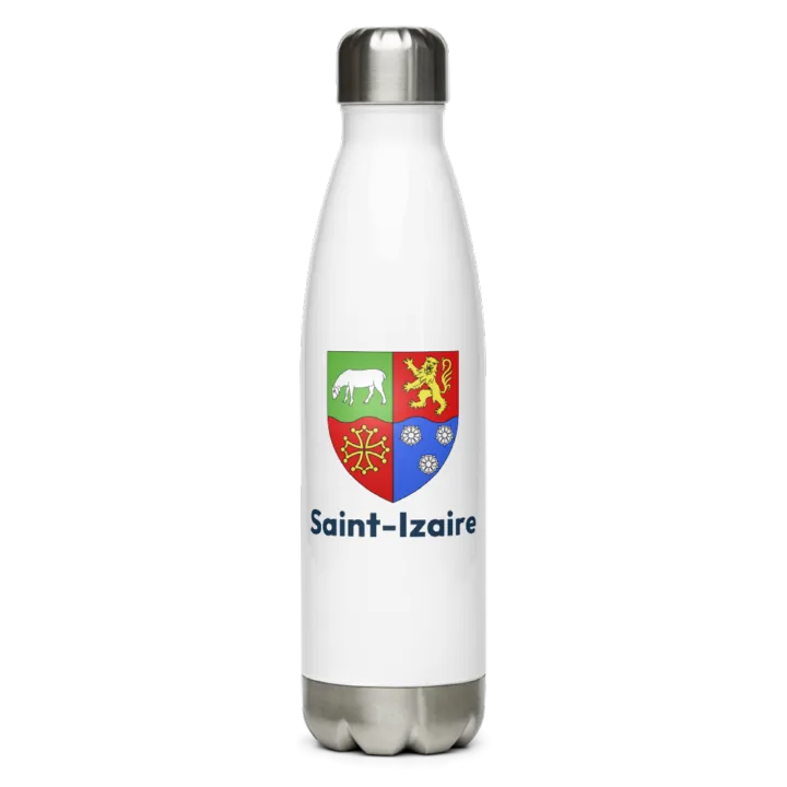 Gourde inox — blason de Saint-Izaire
