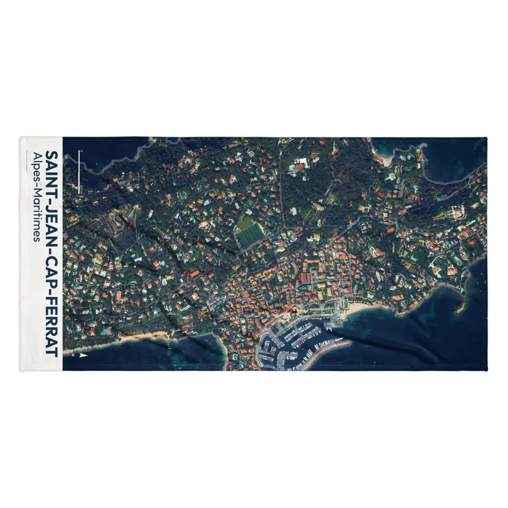 Serviette de plage — vue aérienne de Saint-Jean-Cap-Ferrat