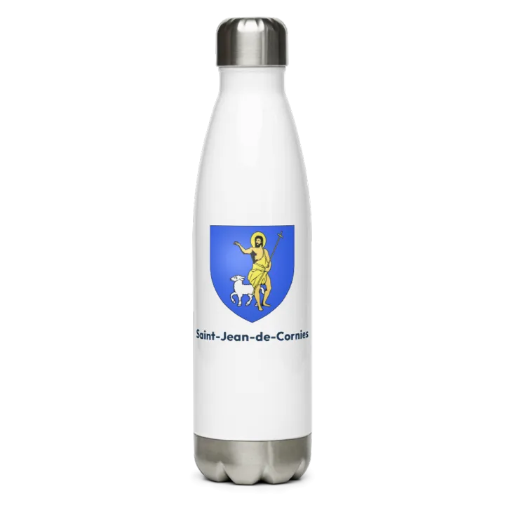 Gourde inox — blason de Saint-Jean-de-Cornies