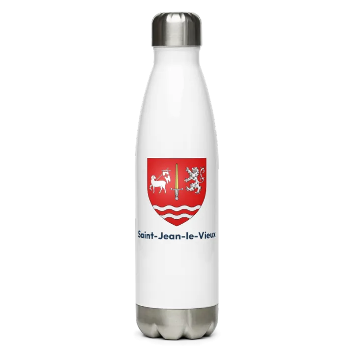 Gourde inox blason de Saint-Jean-le-Vieux