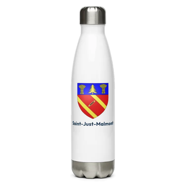 Gourde inox — blason de Saint-Just-Malmont