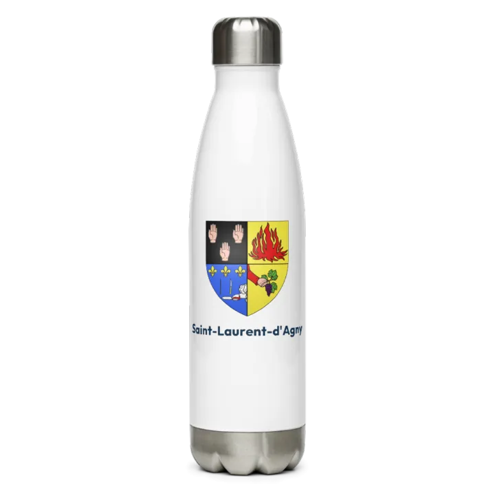 Gourde inox — blason de Saint-Laurent-d'Agny