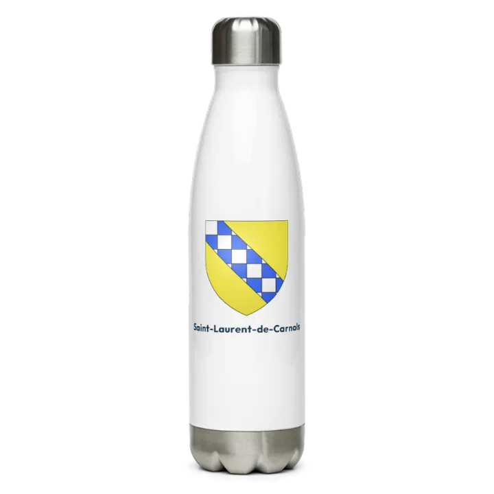 Gourde inox — blason de Saint-Laurent-de-Carnols