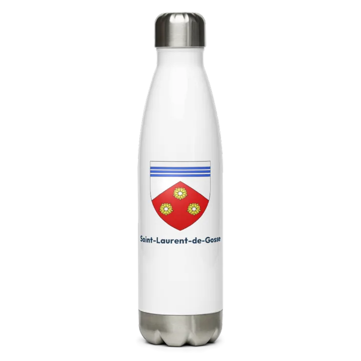 Gourde inox — blason de Saint-Laurent-de-Gosse