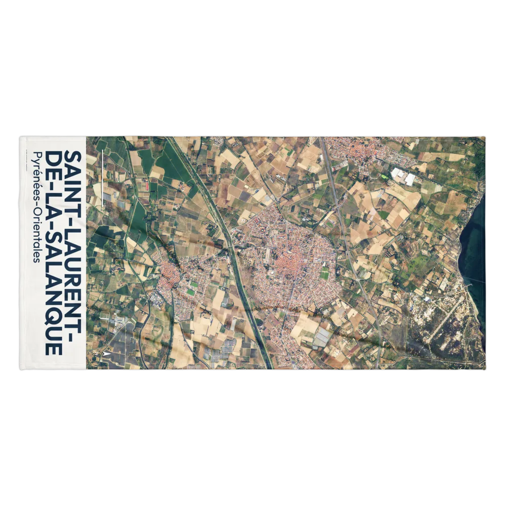 Serviette cartographique — carte de Saint-Laurent-de-la-Salanque