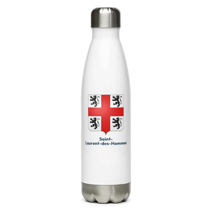 Gourde inox blason de Saint-Laurent-des-Hommes