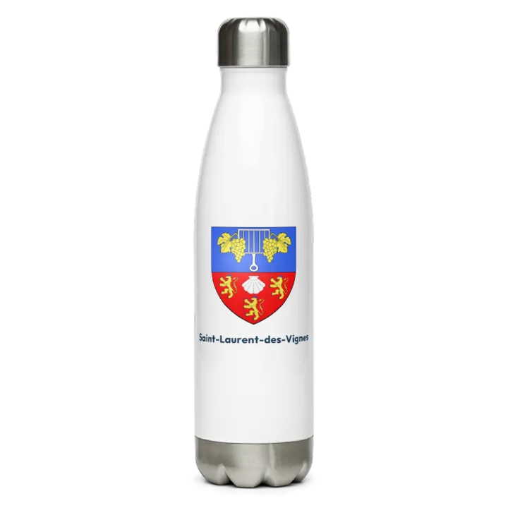 Gourde inox — blason de Saint-Laurent-des-Vignes