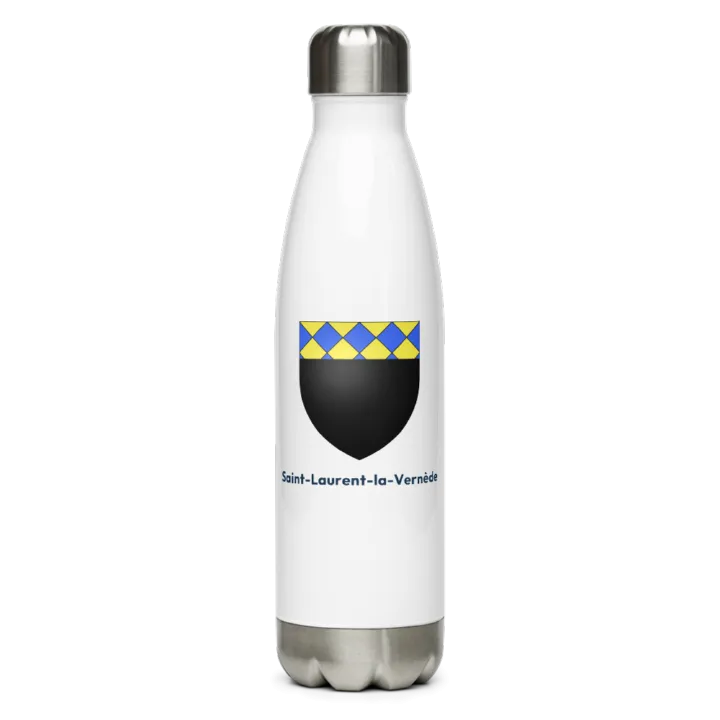 Gourde inox blason de Saint-Laurent-la-Vernède