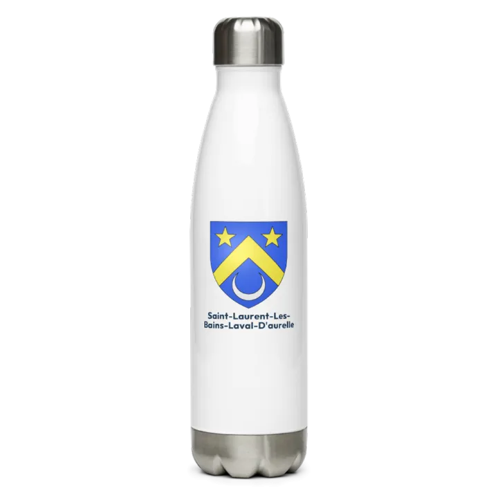 Gourde inox blason de Saint-Laurent-les-Bains-Laval-d'Aurelle