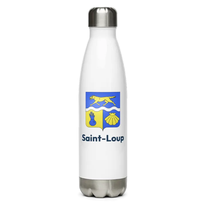 Gourde inox blason de Saint-Loup