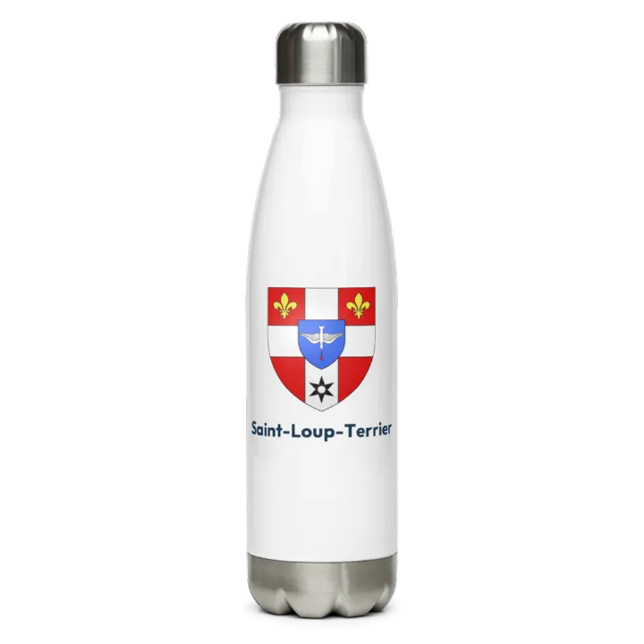 Gourde inox — blason de Saint-Loup-Terrier