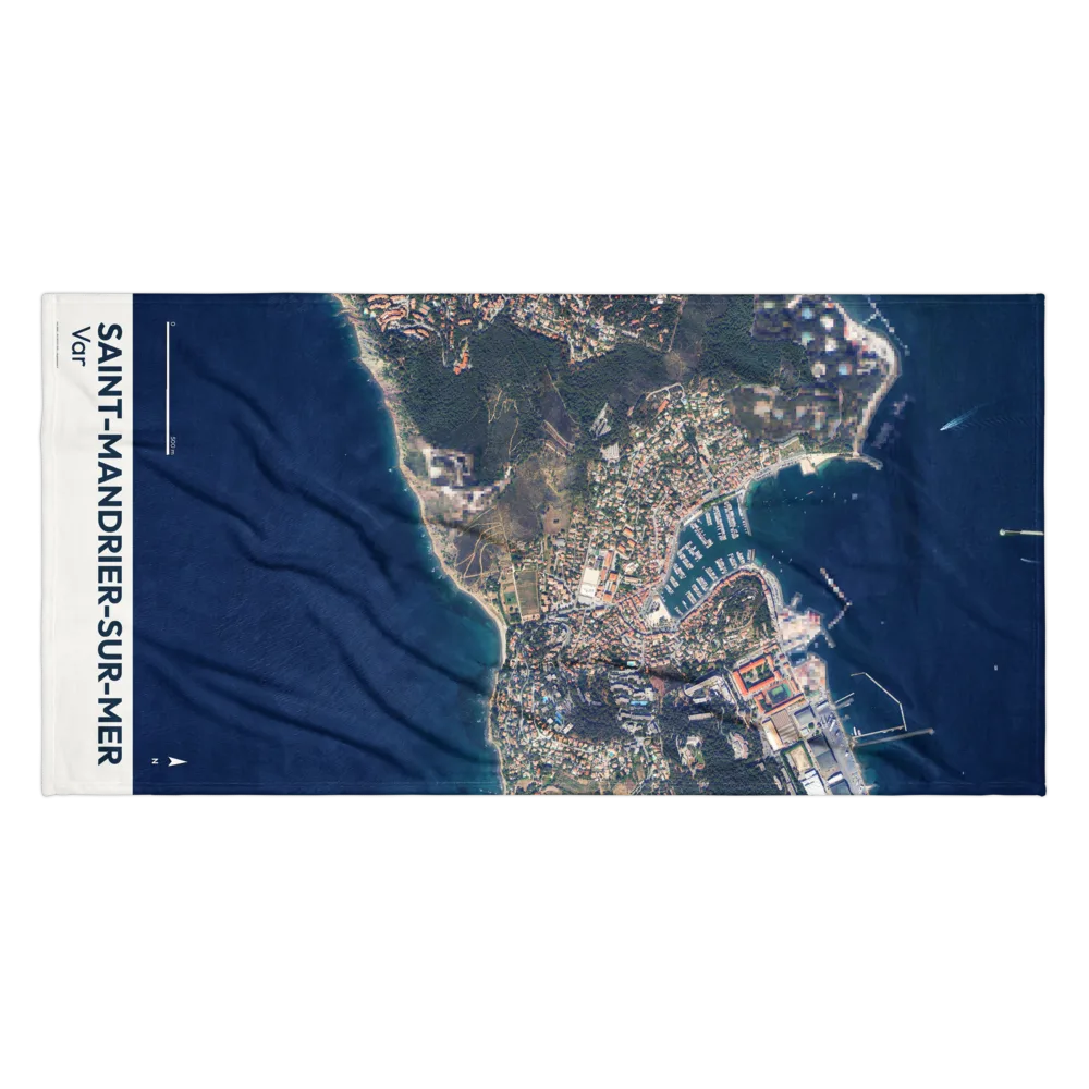 Serviette de plage — vue aérienne de Saint-Mandrier-sur-Mer