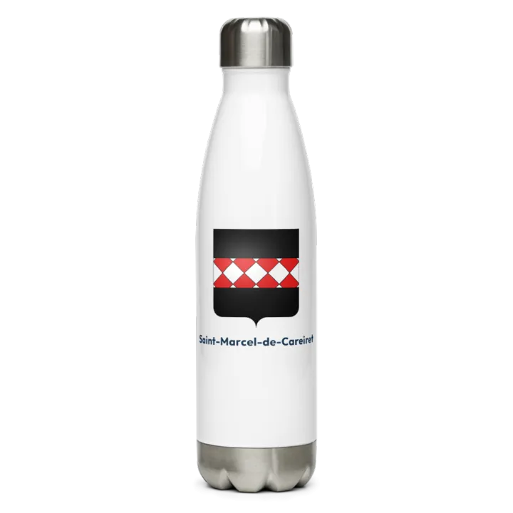 Gourde inox blason de Saint-Marcel-de-Careiret