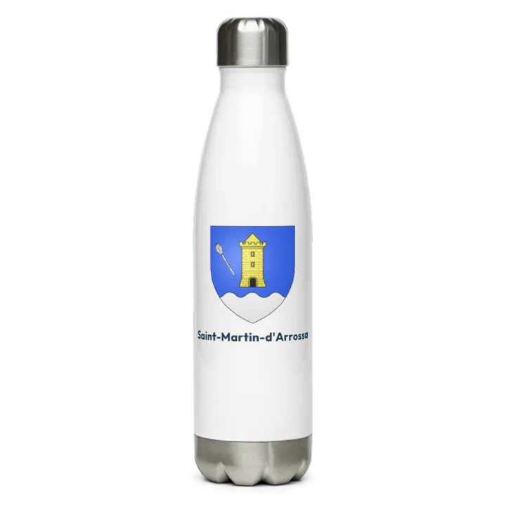 Gourde inox — blason de Saint-Martin-d'Arrossa