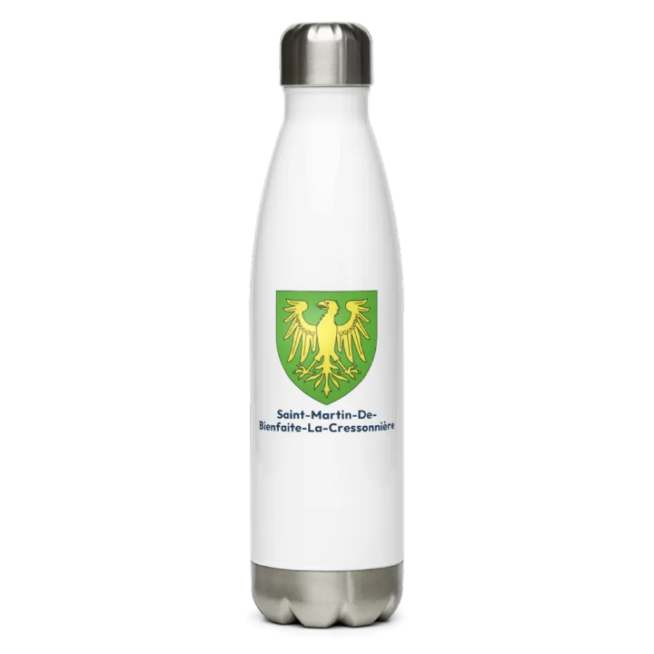 Gourde inox blason de Saint-Martin-de-Bienfaite-la-Cressonnière
