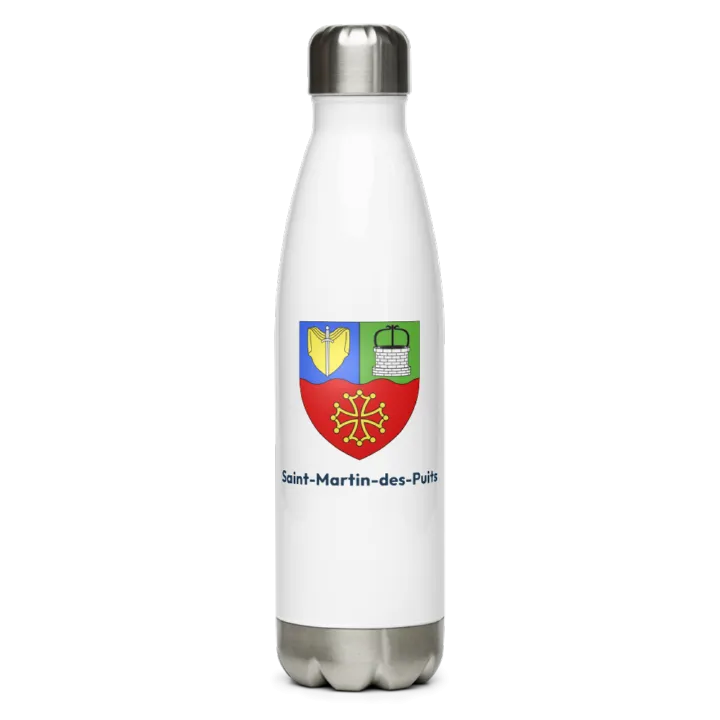 Gourde inox — blason de Saint-Martin-des-Puits