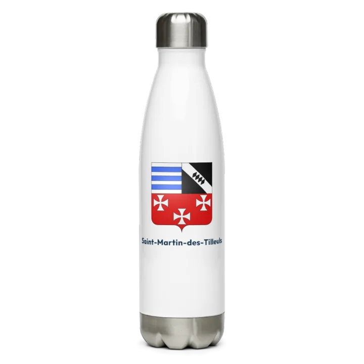 Gourde inox blason de Saint-Martin-des-Tilleuls