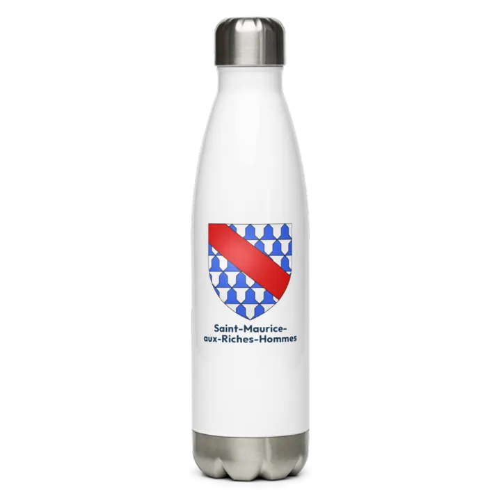 Gourde inox blason de Saint-Maurice-aux-Riches-Hommes