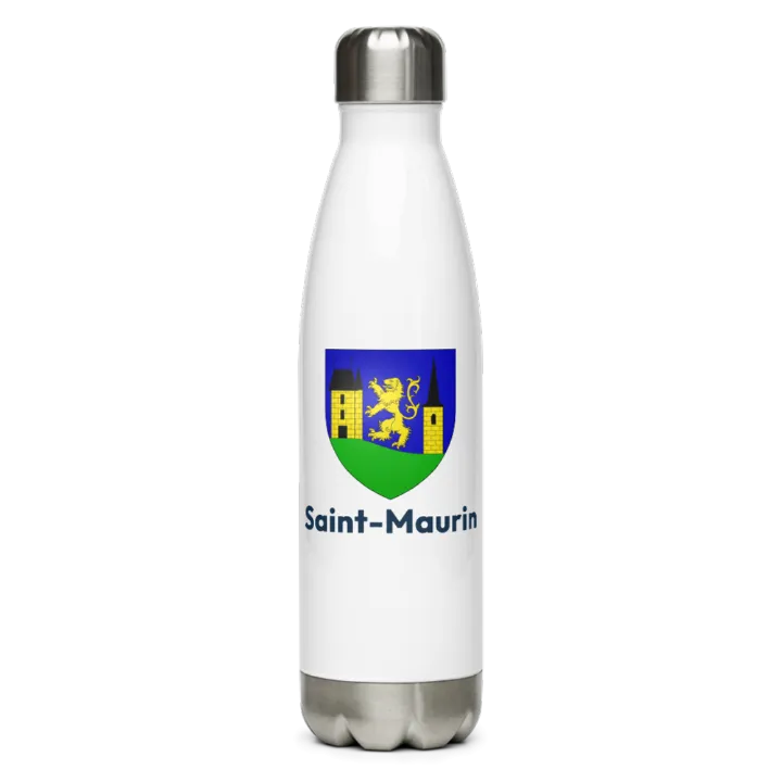 Gourde inox blason de Saint-Maurin