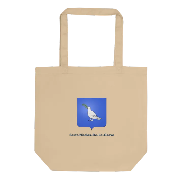 Tote bag coton bio — blason de Saint-Nicolas-de-la-Grave
