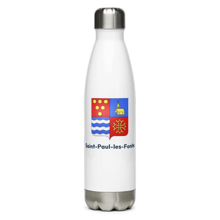 Gourde inox blason de Saint-Paul-les-Fonts