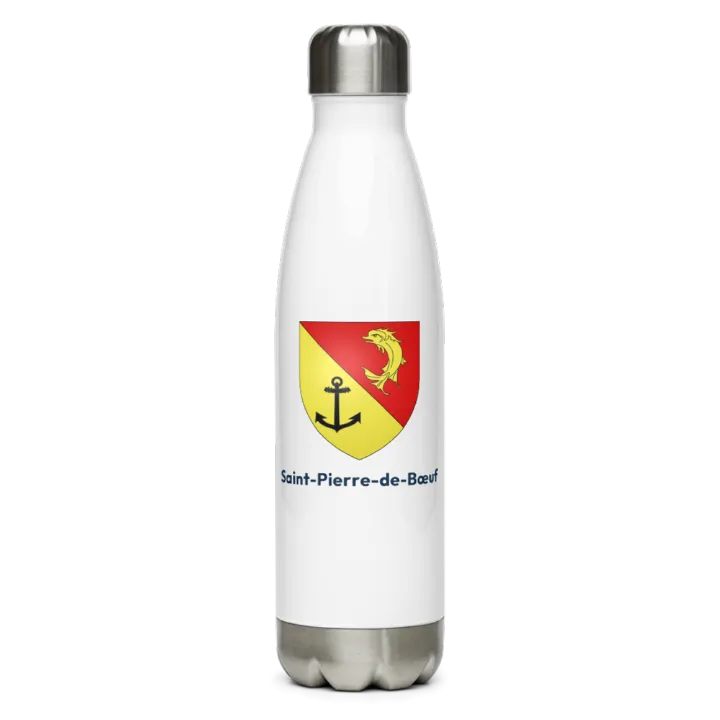Gourde inox blason de Saint-Pierre-de-Bœuf