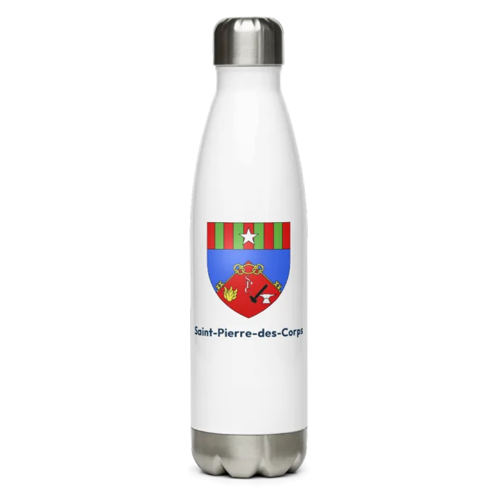 Gourde inox — blason de Saint-Pierre-des-Corps