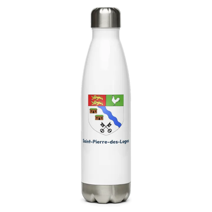 Gourde inox blason de Saint-Pierre-des-Loges