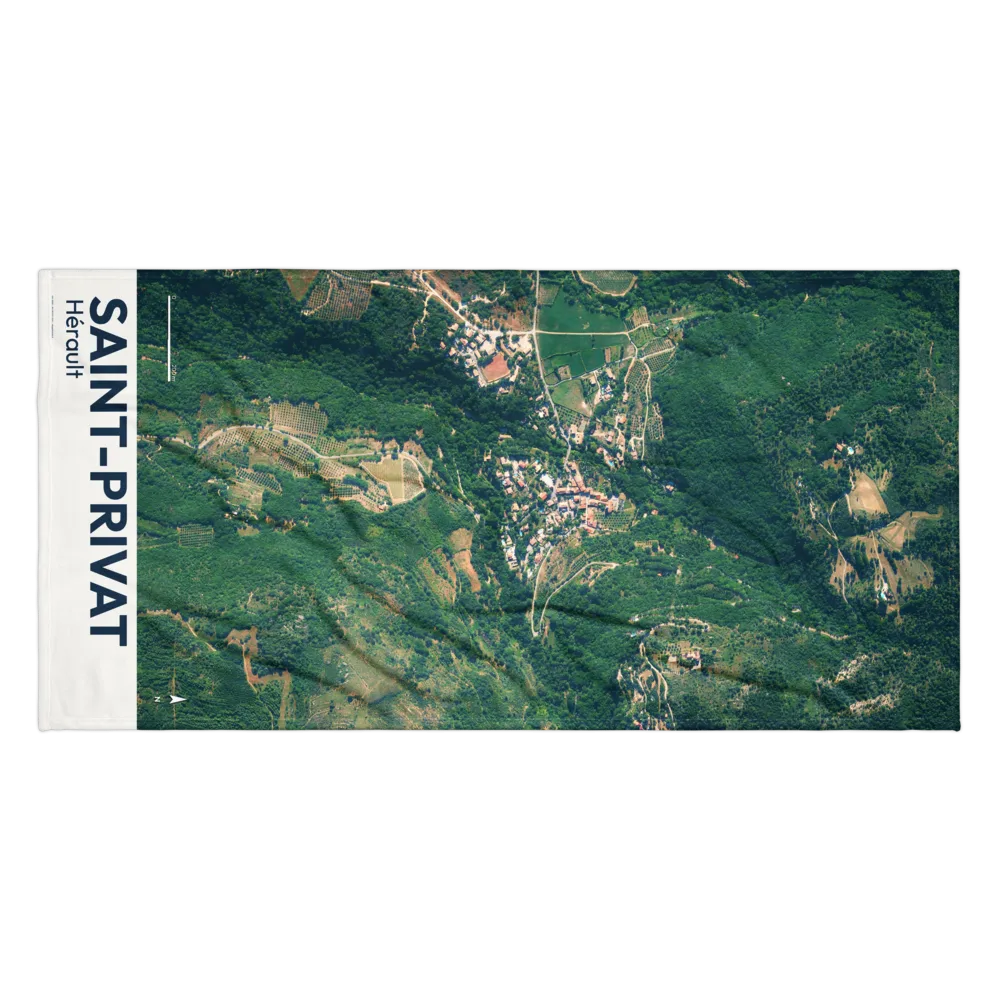 Serviette cartographique — carte de Saint-Privat
