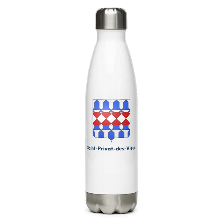 Gourde inox blason de Saint-Privat-des-Vieux